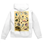 気ままに創作　よろず堂の純喫茶　いろどり　背景つき Zip Hoodie