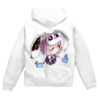 🤍一ノ瀬 彩 🐇⸒⸒ suzuri支店🤍の一ノ瀬彩ちびｷｬﾗ:LOGO付【ﾆｺｲｽﾞﾑ様Design】 Zip Hoodie