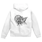 白湯のFlower Zip Hoodie