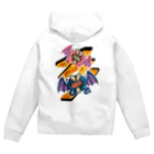 Makari M&PVのモンスターパーカー(ピンクと青) Zip Hoodie