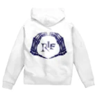 ORIF OFFICIAL GOODS STOREのORIF 紺ロゴ(バックプリント有) ジップパーカー