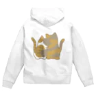 かわいいもののおみせ　いそぎんちゃくの表裏印刷　仲良し猫　縞三毛&サビ Zip Hoodie