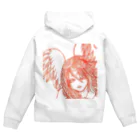 片翼の緋色の天使 Zip Hoodie