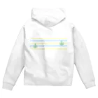 Prism coffee beanのジェラートラテアート～Landscape～ /パイナップル×ブルーハワイ Zip Hoodie