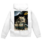 Lotus Flowerの宇宙に行く猫 Zip Hoodie