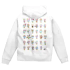 azure designの【片面印刷】電球キャラ大集合♪ Zip Hoodie