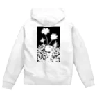 気ままに創作　よろず堂の花咲く小径②黒 Zip Hoodie