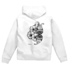 makiraatのメヘンディ ピーコック Zip Hoodie