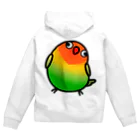 Cody the Lovebirdの（両面）　Chubby Bird ルリゴシボタンインコ Zip Hoodie