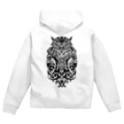 ナカツホリマサSUZURI店のトライバルフクロウくん Zip Hoodie