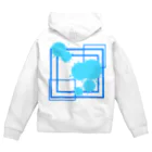 蒼空のスプラッシュ 水色 Zip Hoodie