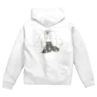 田んぼ前のあのお店の女の子コーデ Zip Hoodie