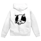 けい房のちょいワルねこ　黒線 Zip Hoodie