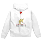 ハッピー・ラブラドールズの浮かぶイエローラブラドール Zip Hoodie