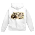 ねこまみれのARARA Zip Hoodie