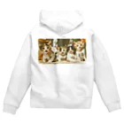 ねこまみれの4bro Zip Hoodie