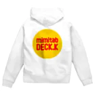 mimitabDECK.Kの耳たぶでっけー（黄丸ロゴ） ジップパーカー