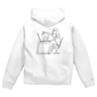 mojokinnの古代エジプトのリモートワーク Zip Hoodie