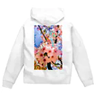 LalaHangeulの벚꽃 (桜) ハングル Zip Hoodie