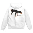 ミニピン クラブ minipin clubのミニチュアピンシャー ミニピン Miniature Pinscher minipin マーキング Zip Hoodie