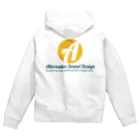 Alternative Sound DesignのA.S.D logo vertical Zip Hoodie