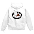 Draw freelyのクリーム白玉ぜんざい Zip Hoodie