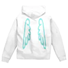 hanne*@新人Vtuberのhanners*(ﾊﾈｰｽﾞ)パーカー 水色(hanne*カラー) ウイング Zip Hoodie