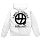 SAUNA JUNKIES | サウナジャンキーズのマルサ(黒プリント) Zip Hoodie