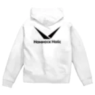 HAMMOCK HOLICの黒ロゴシリーズ ジップパーカー