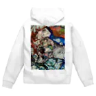 JapaneseArt Yui Shopの悪魔の雄叫び Zip Hoodie