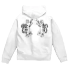 おこまりshopの虎二匹でダンス Zip Hoodie