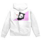 桃原のたそがれキズねこ ピンク Zip Hoodie