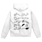 いきものや　のの（別館）の淡水魚整列 Zip Hoodie