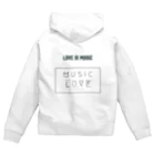 MIYAのLOVE IS MUSIC ｜love is piano Zip Hoodie