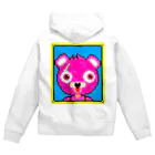 Cartoon☆style☆Fortniteのピンクのくまちゃんドット絵 Zip Hoodie