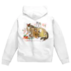 poniponiのお花見する馬、狸狐猫 Zip Hoodie