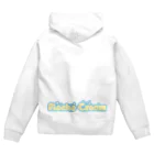 Floche Cream Official Goods Storeのブルーロゴジップパーカー Zip Hoodie