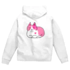 WataMayuroom☆のピンク猫 ジップパーカー