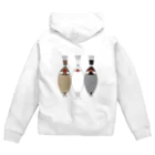 鳥美術部のトリ絵の具　文鳥セット Zip Hoodie