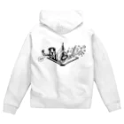 LUNARHOLIC STOREの-Noir+Angelique- メモリアルイラスト柄シリーズ Zip Hoodie