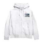 下田村の冠雪した富士山_003 Zip Hoodie