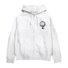 ろう飼い主の鳥グッズ（タイハクオウム） Zip Hoodie