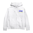 IBADANのIBADANパーカー 文字青黄色 Zip Hoodie