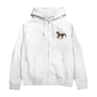 meiroのカラフルなホース Zip Hoodie