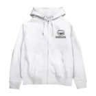 ペキニーズくらぶ（SUZURI支店）のペキニーズ・ホワイト（サマーカット）（顔だけ） Zip Hoodie