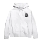 壱岐・八幡まちづくり協議会のはらほげ地蔵（ロゴ×レトロ）ブラック Zip Hoodie