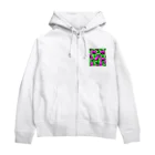 dolphineの紫の鮮やかな花 Zip Hoodie