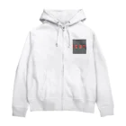 IOST_Supporter_CharityのIOSTバーサスデザイン③(菱形黒) Zip Hoodie