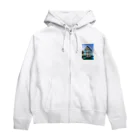 dolphineのオーシャンビュー　海に浮いた透明グラスハウス Zip Hoodie