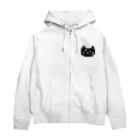 はたらきものSHOPのなーちゃんとみーちゃんが手作りした黒猫グッズ Zip Hoodie